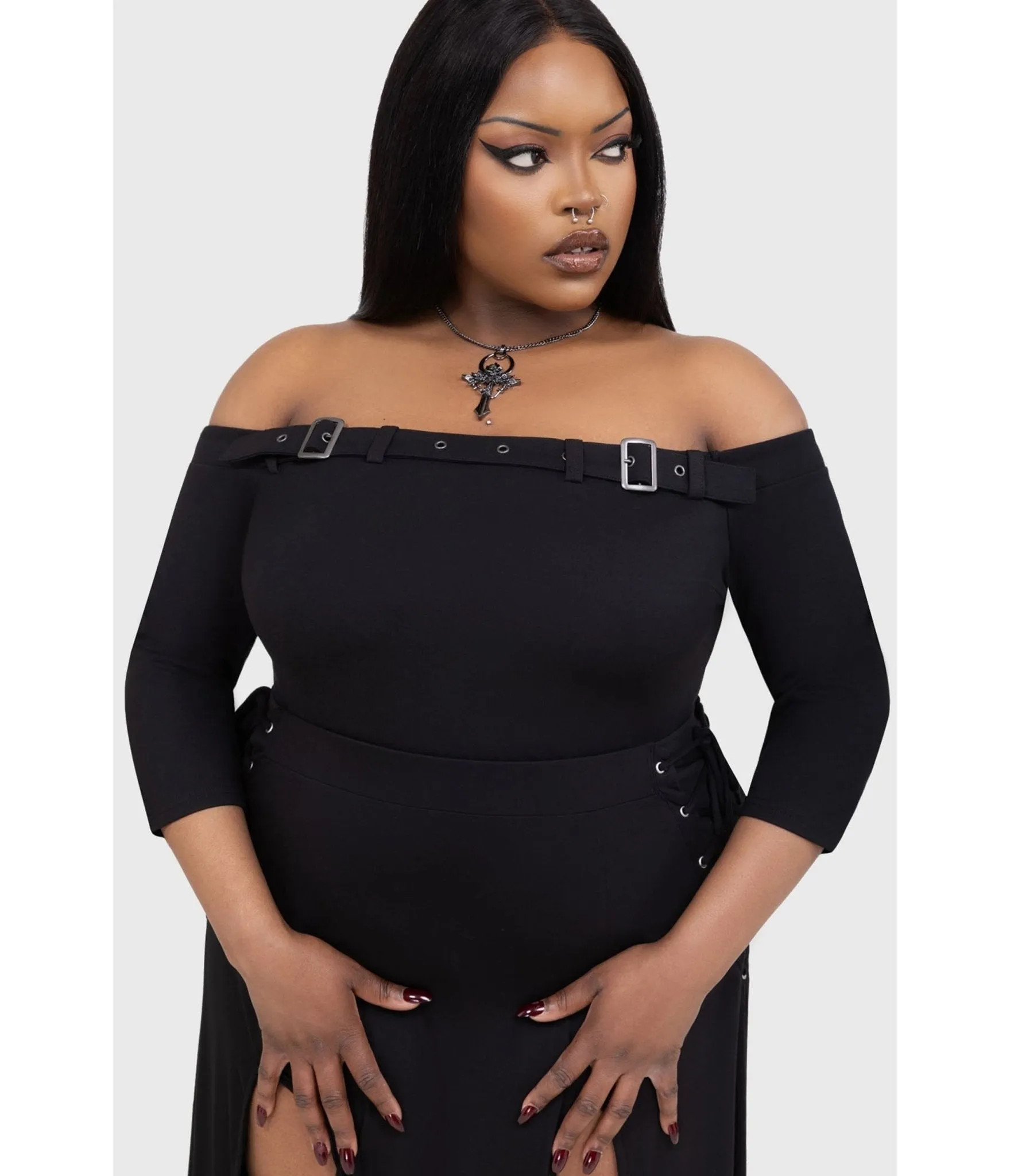 Kill Star Black Knit Cryptarose Top sold by Unique Vintage product image thumbnail 5
