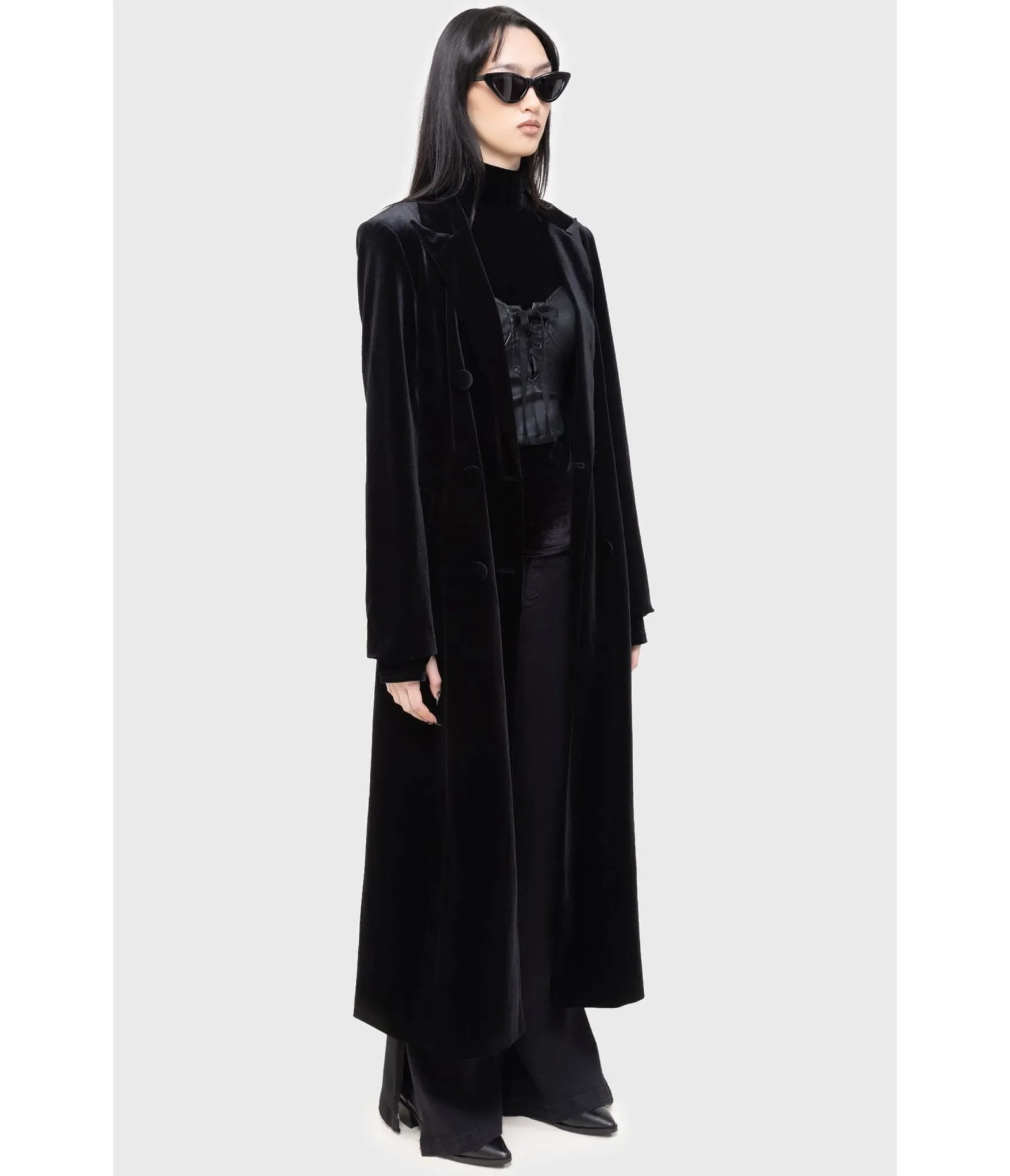 Kill Star Black Velvet Shadowborne Coat sold by Unique Vintage product image thumbnail 4