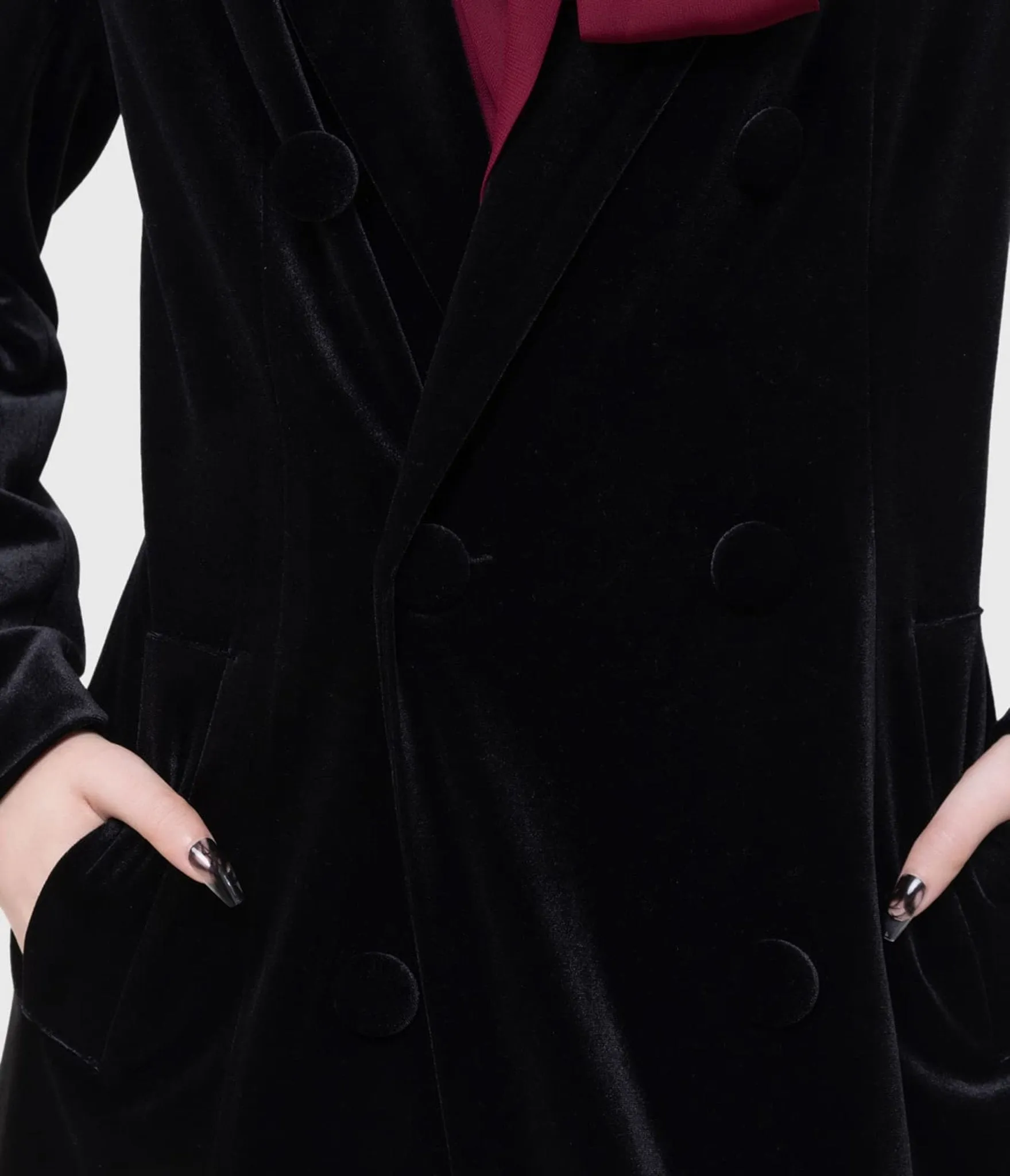 Kill Star Black Velvet Shadowborne Coat sold by Unique Vintage product image thumbnail 5