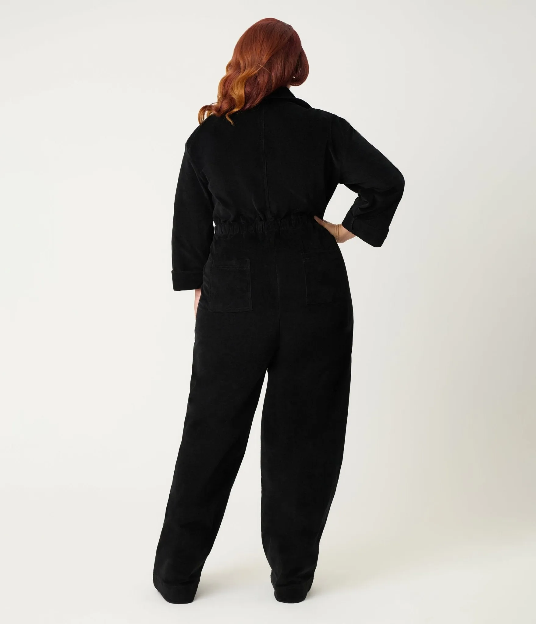 Unique Vintage Plus Size Black Corduroy Jumpsuit sold by Unique Vintage product image thumbnail 2