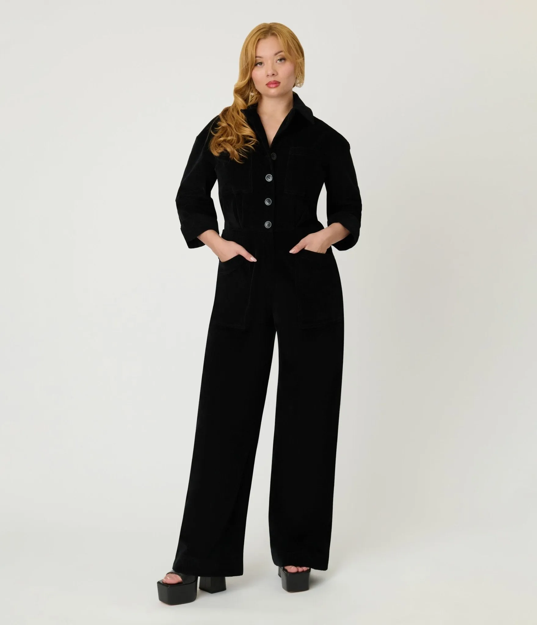 Unique Vintage Black Corduroy Jumpsuit sold by Unique Vintage product image thumbnail 4