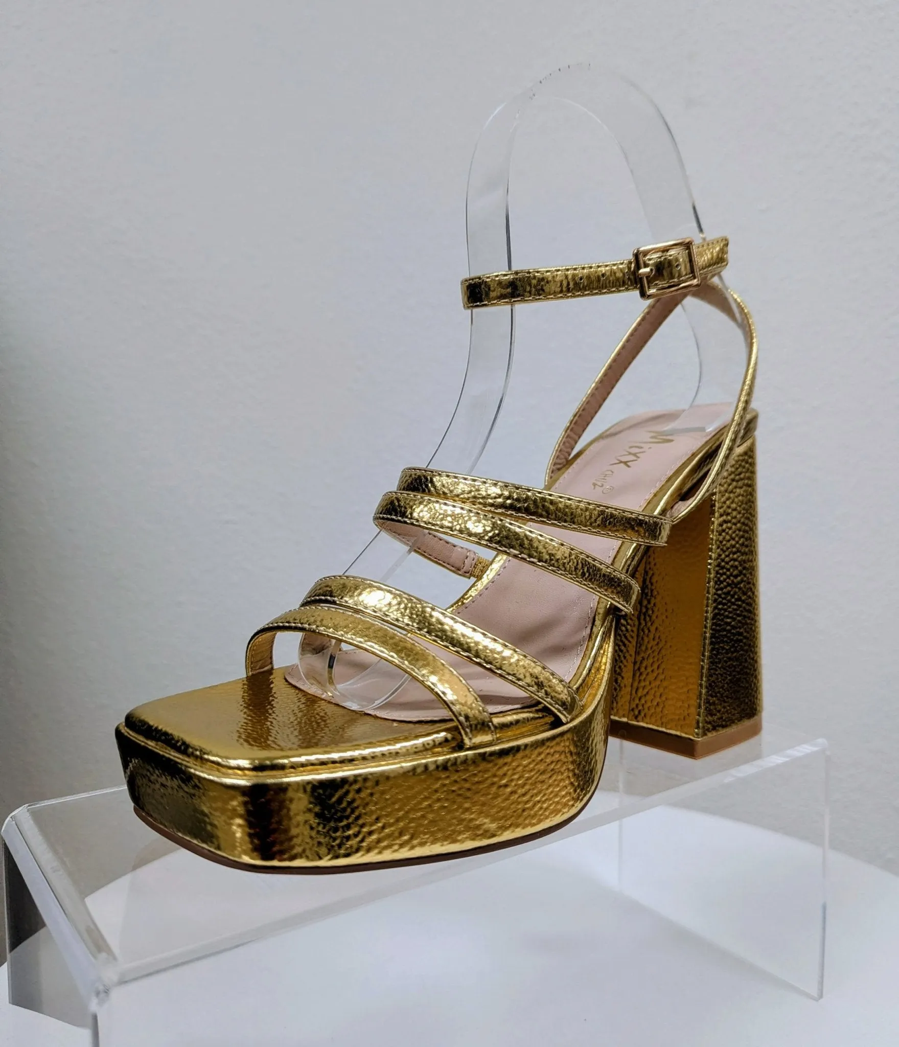 Gold Platform Heels sold by Unique Vintage product image thumbnail 2