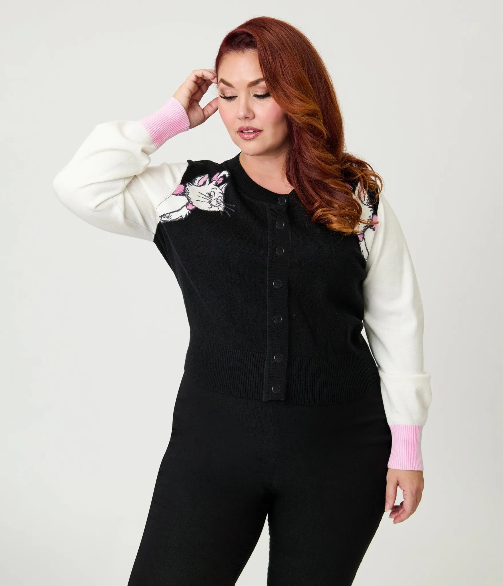 Disney Aristocrats Collection by Unique Vintage Plus Size Marie Cardigan sold by Unique Vintage