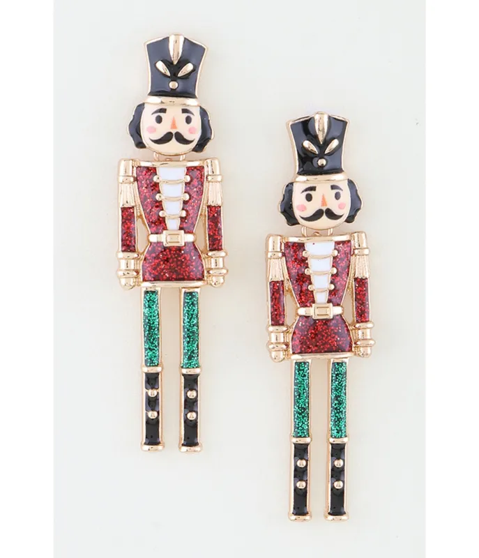 Glitter Nutcracker Earrings sold by Unique Vintage