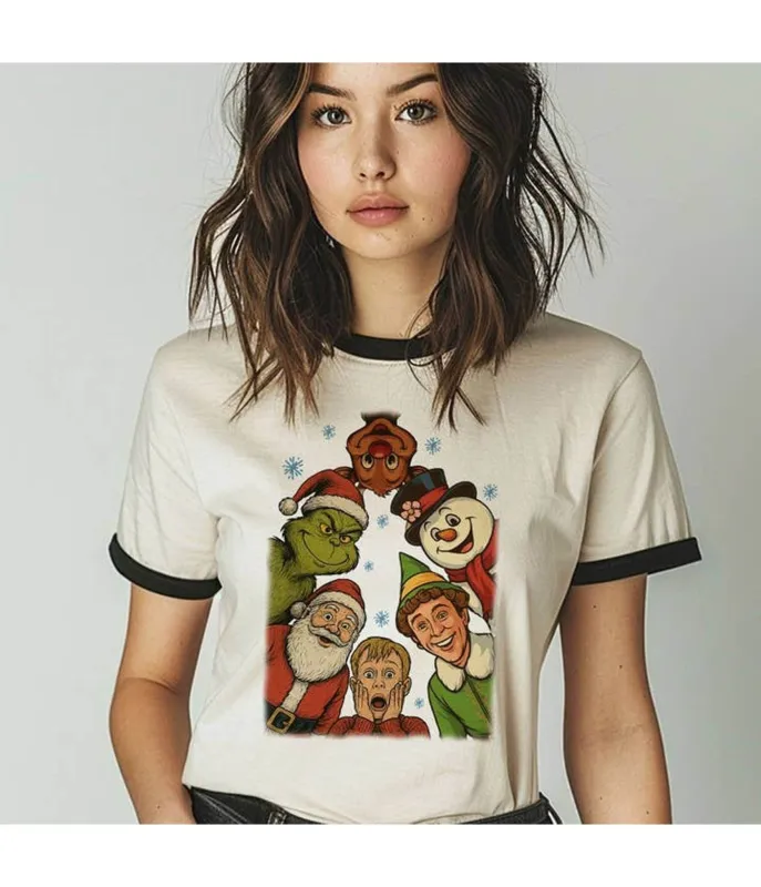 Christmas Icons Unisex Ringer Tee sold by Unique Vintage