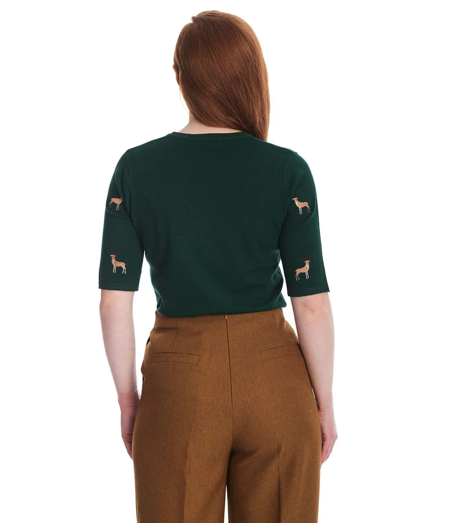 Royal Monk Green Deer Sweater sold by Unique Vintage product image thumbnail 2