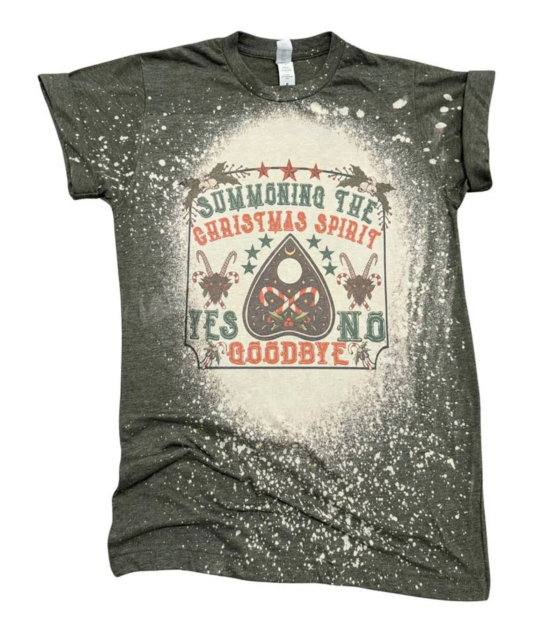 Summoning the Christmas Spirit Unisex Graphic Tee sold by Unique Vintage