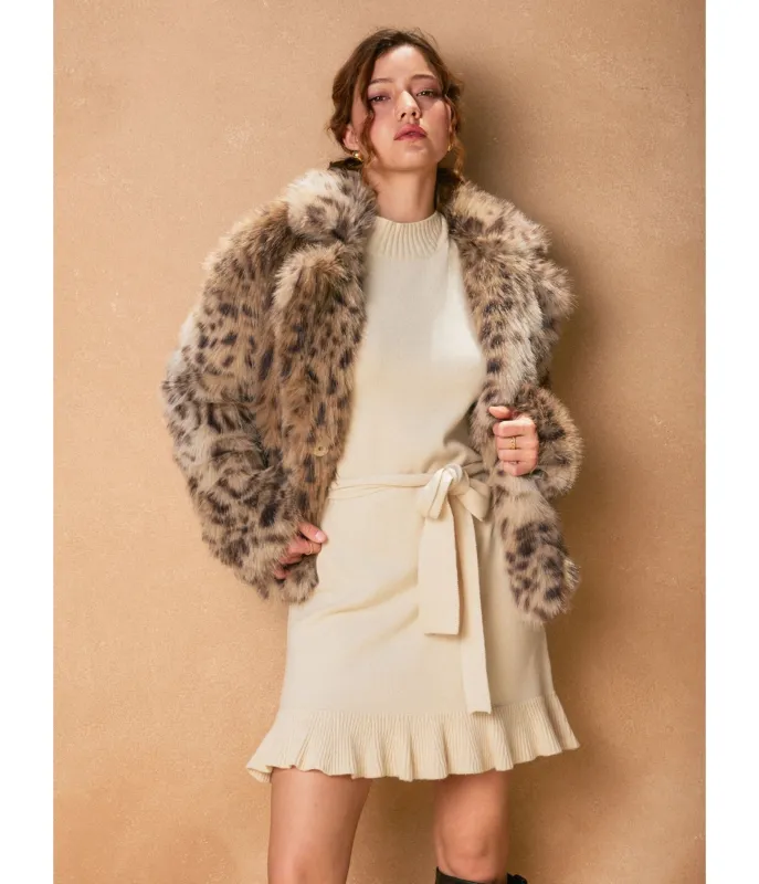 Cheetah Faux Fur Jacket sold by Unique Vintage