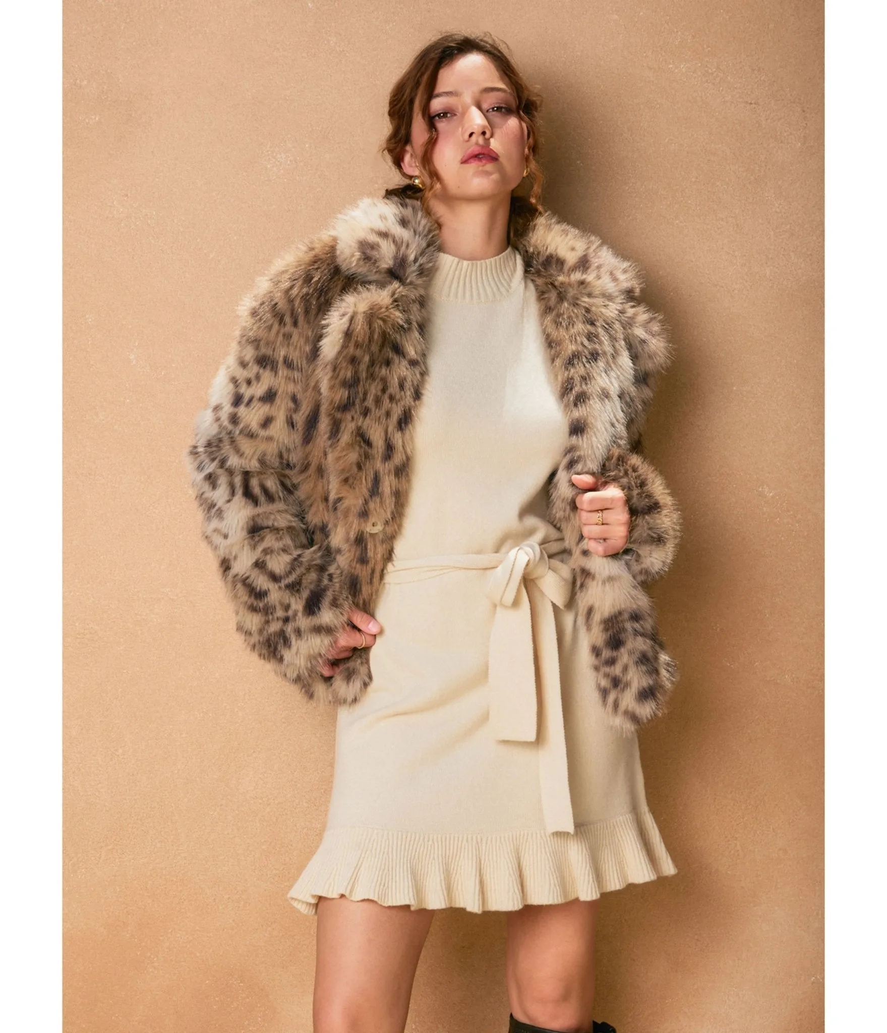 Cheetah Faux Fur Jacket sold by Unique Vintage