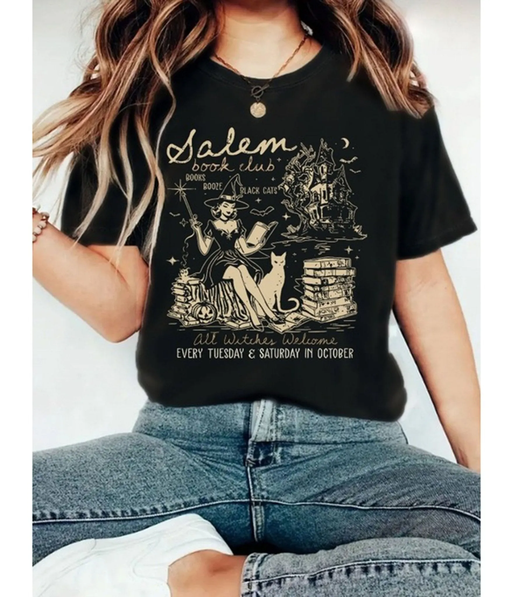 Salem Witch Unisex Graphic Tee sold by Unique Vintage