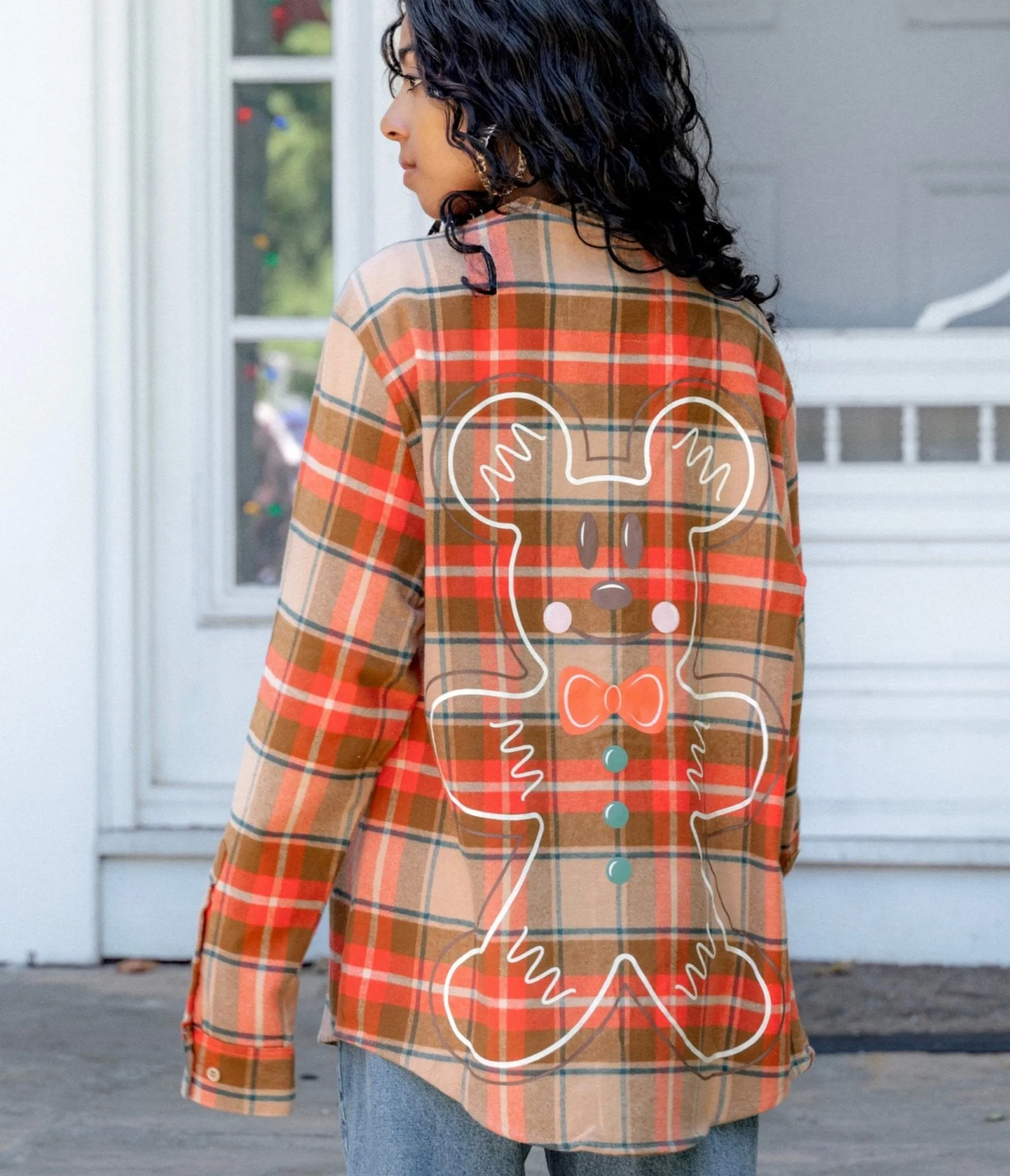 Cakeworthy Plaid Mickey Gingerbread Scented Flannel sold by Unique Vintage