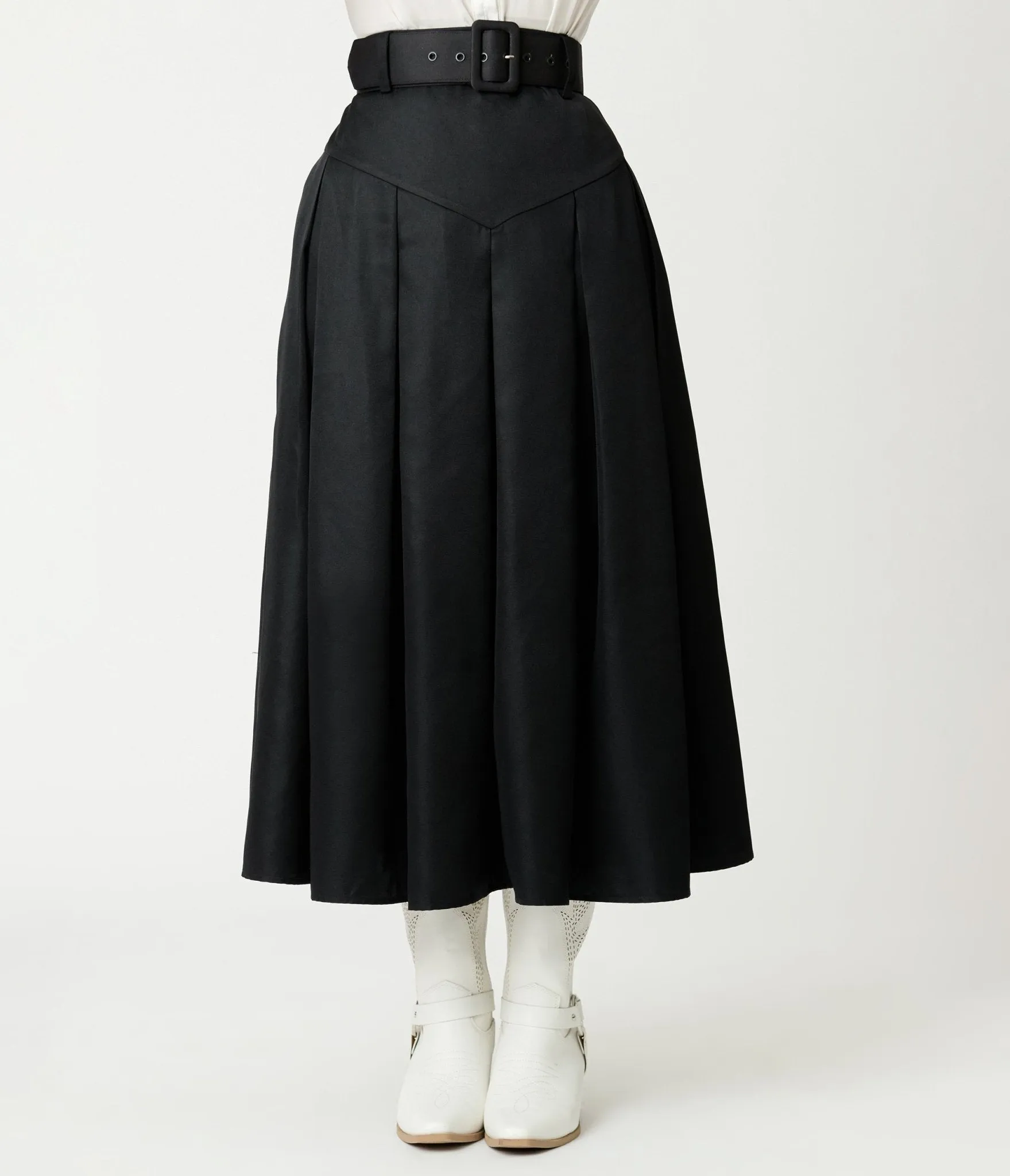 Unique Vintage Black Midi Skirt sold by Unique Vintage product image thumbnail 2