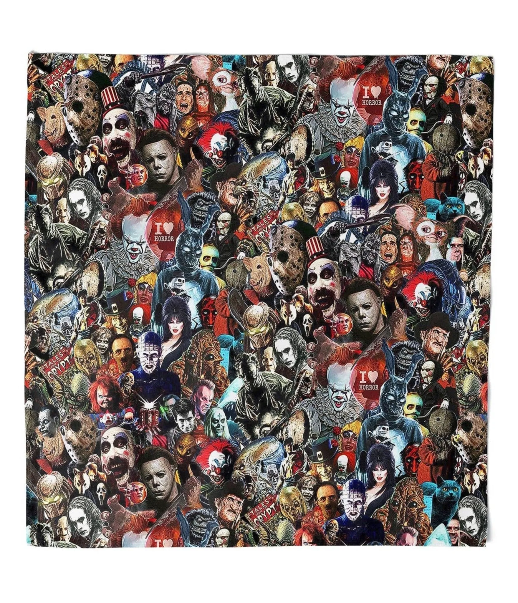 Horror Icons Print Hair Scarf sold by Unique Vintage