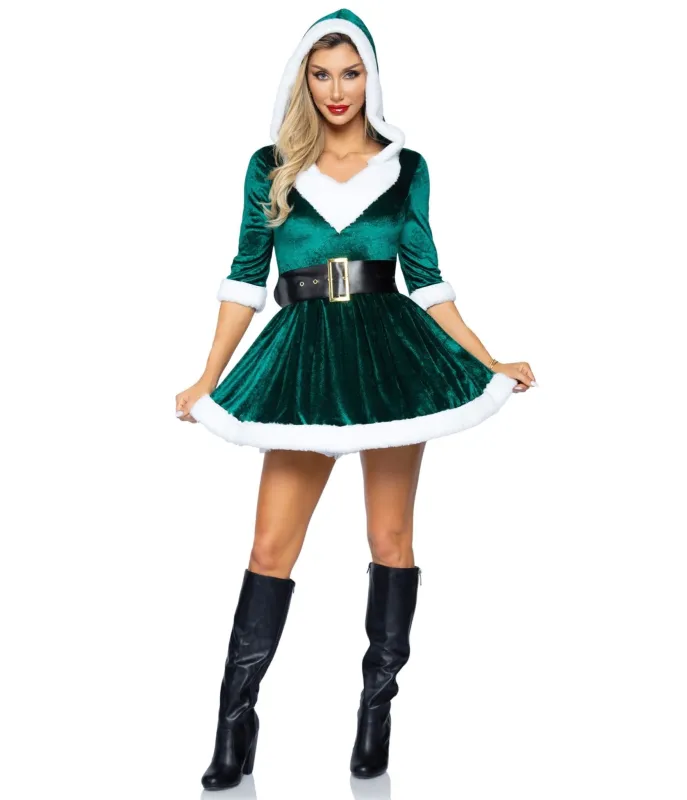 Leg Avenue Green Mrs. Claus Fit & Flare Dress sold by Unique Vintage