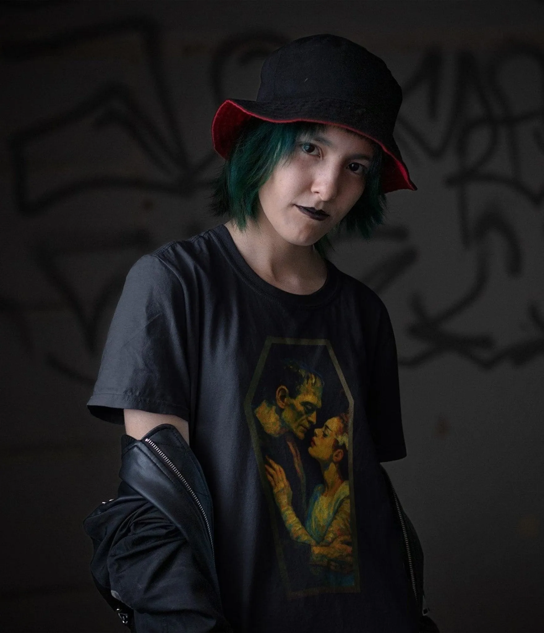 Frankenstein & His Bride Unisex Graphic Tee sold by Unique Vintage product image thumbnail 3