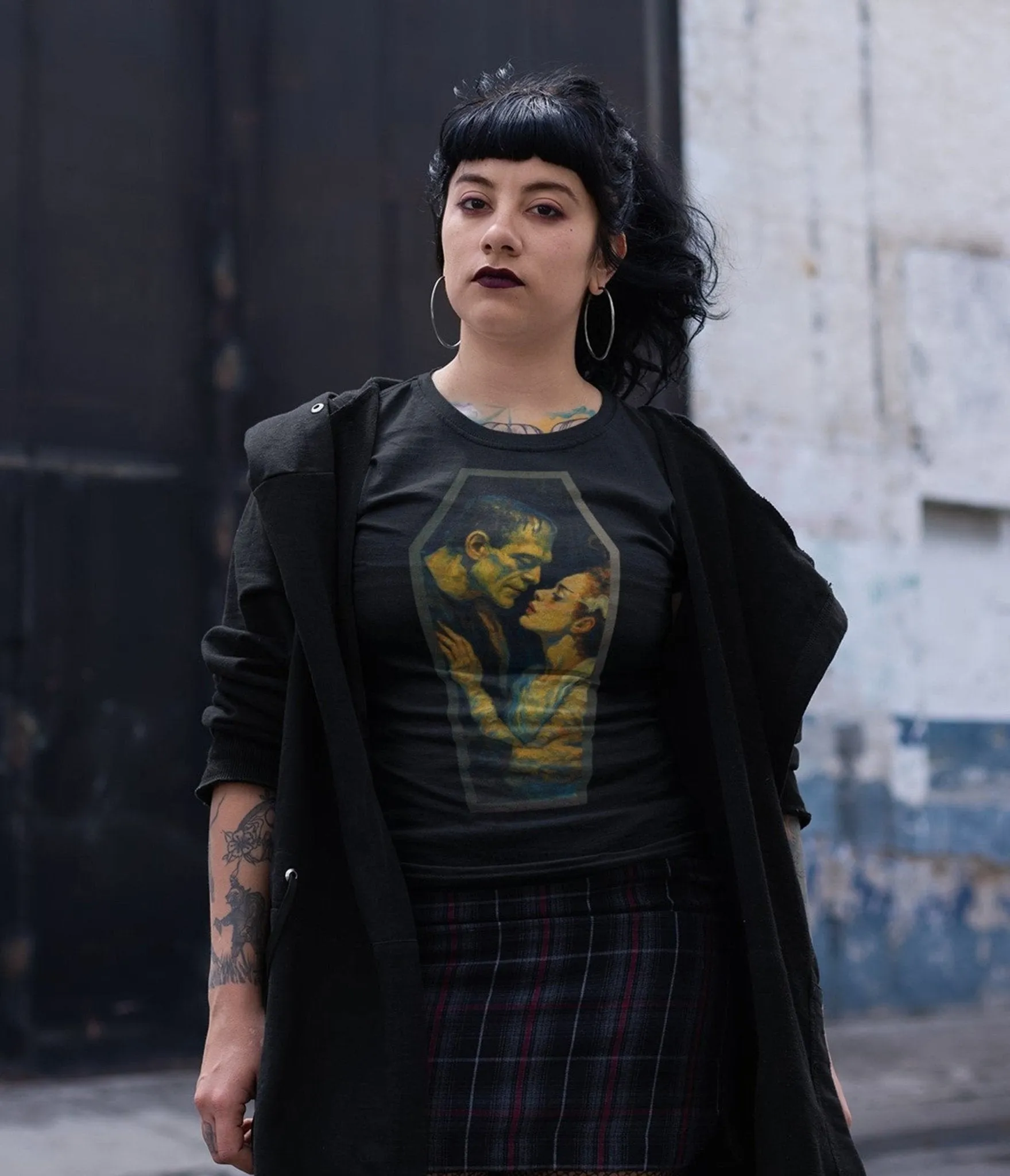 Frankenstein & His Bride Unisex Graphic Tee sold by Unique Vintage product image thumbnail 2