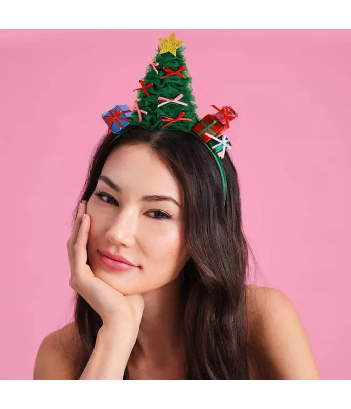 Christmas Tree & Presents Headband sold by Unique Vintage