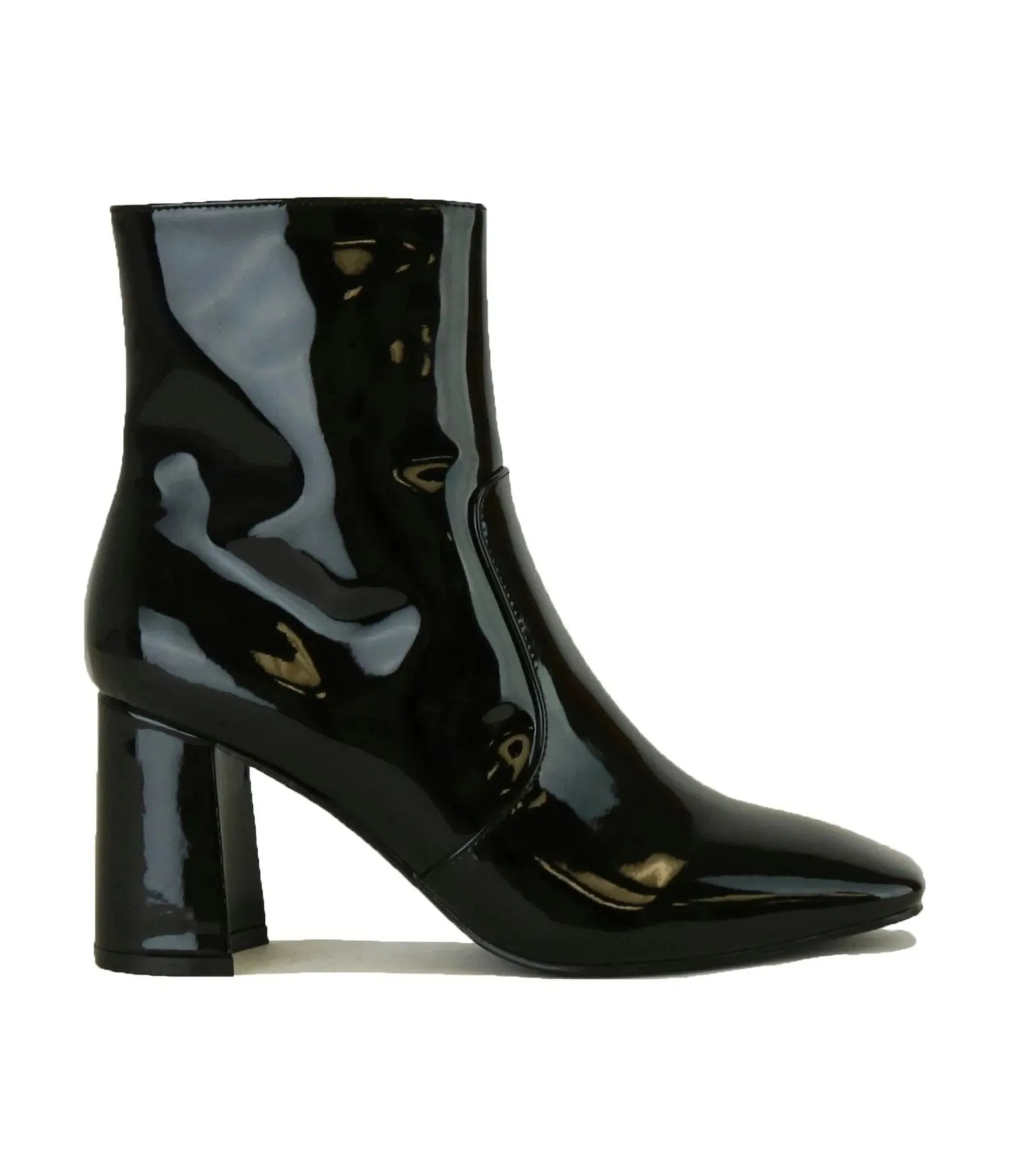 1960s Black Patent Leatherette Ankle Boots sold by Unique Vintage