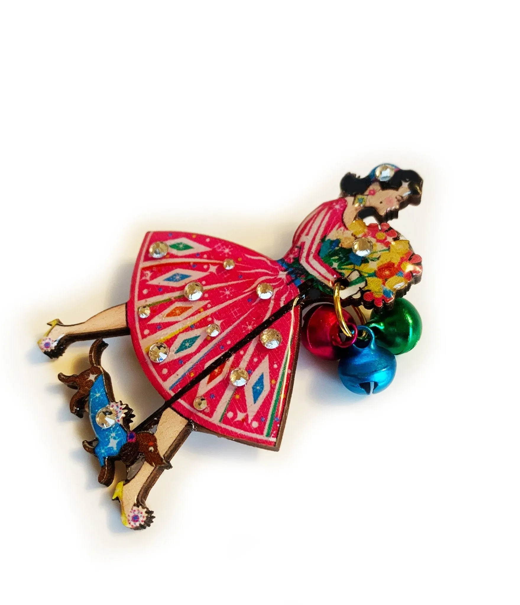 Retro Spring Shopping Brooch sold by Unique Vintage product image thumbnail 3