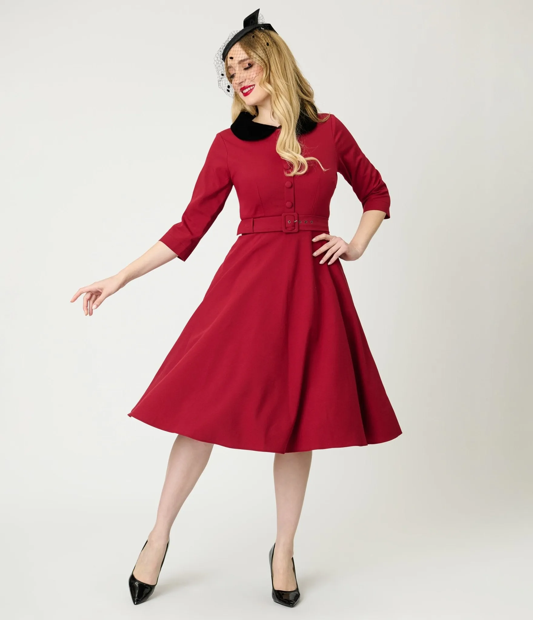 Heart My Closet Red Stella Swing Dress sold by Unique Vintage product image thumbnail 4