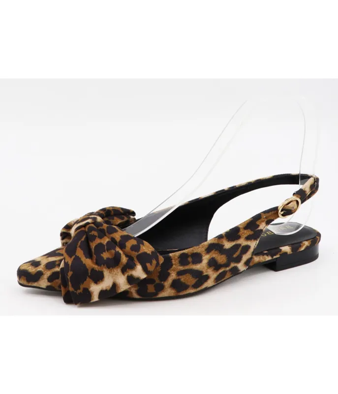 Leopard Suede Bow Slingback Flats sold by Unique Vintage