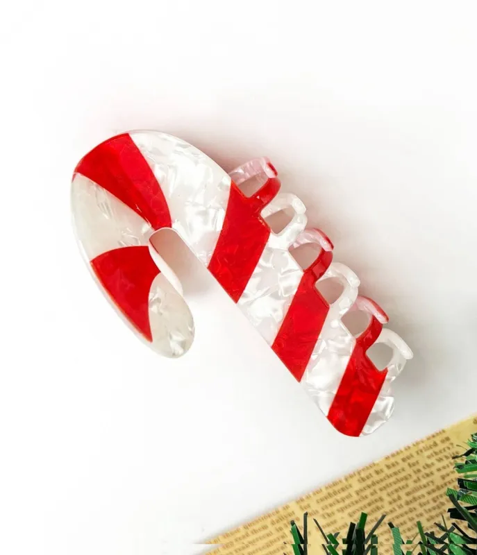 Christmas Candy Cane Hair Clip sold by Unique Vintage