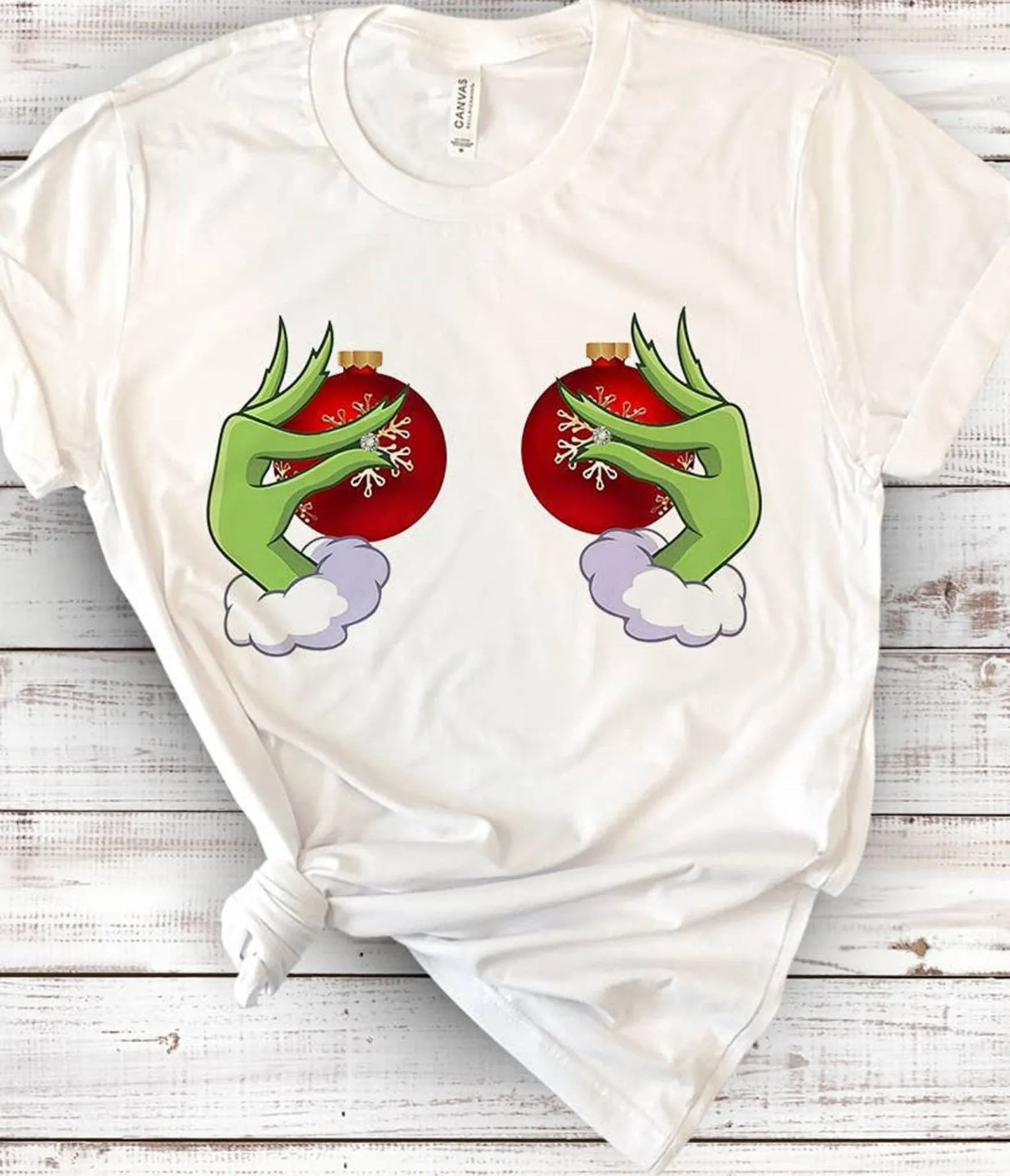 Grinch Ornament Unisex Graphic Tees sold by Unique Vintage