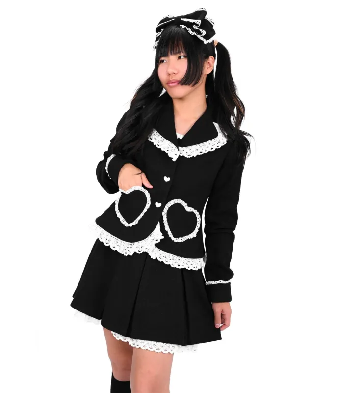 Black & White Heart Charlotte Blazer sold by Unique Vintage