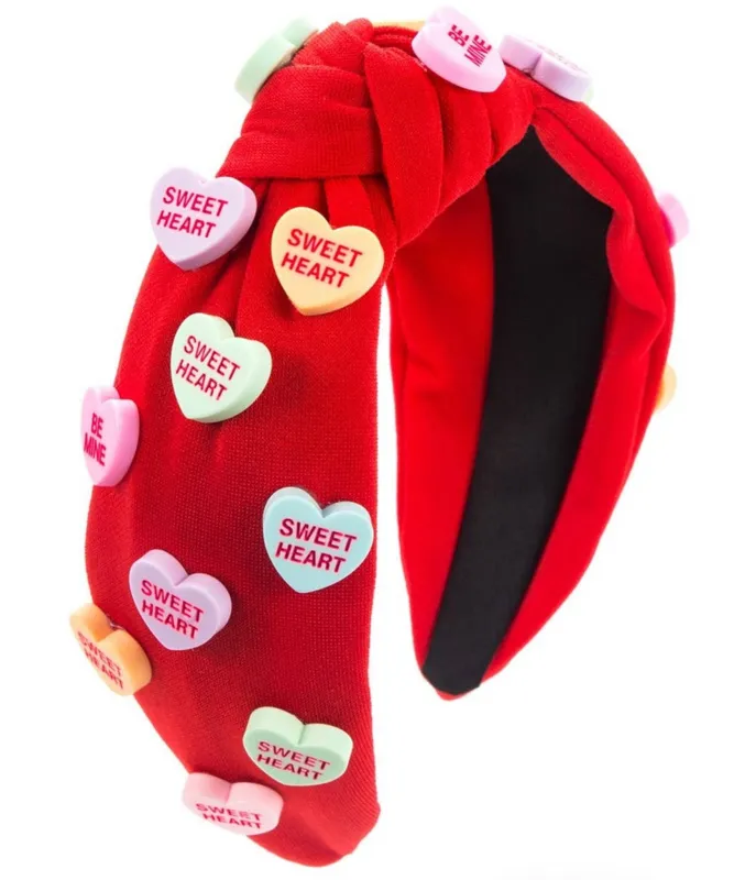 Red Candy Heart Headband sold by Unique Vintage