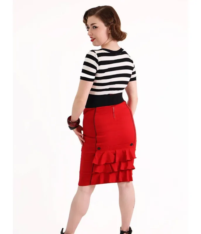 Bonsai Kitten Red Devil Doll Bustle Skirt sold by Unique Vintage