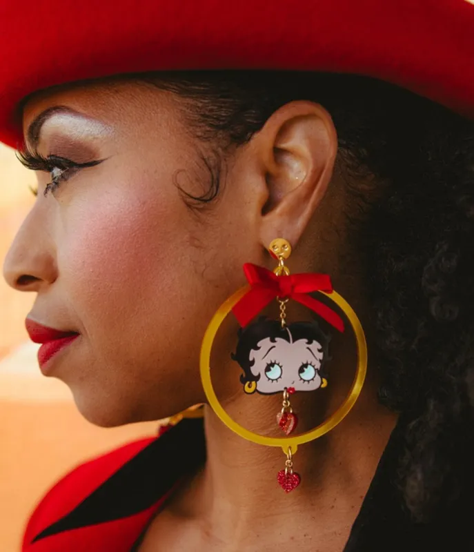 Betty Boop Hoops & Hearts Earring sold by Unique Vintage