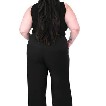 Foxblood Black Wide Leg Trousers sold by Unique Vintage product image thumbnail 4