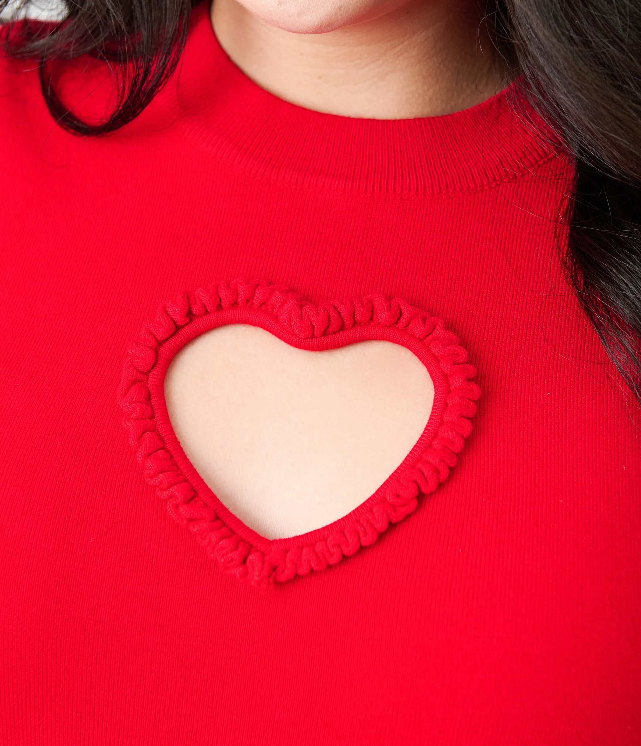Smak Parlour Plus Size Red Keyhole Heart Sweater sold by Unique Vintage product image thumbnail 5