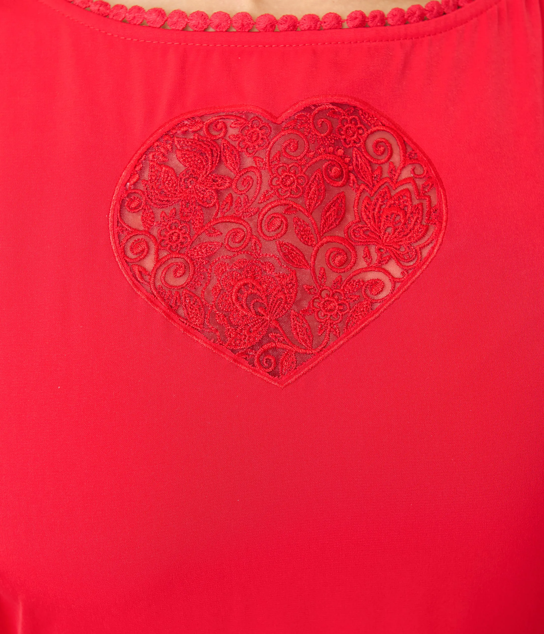Unique Vintage Red Floral Mesh Cutout Swing Dress sold by Unique Vintage product image thumbnail 5