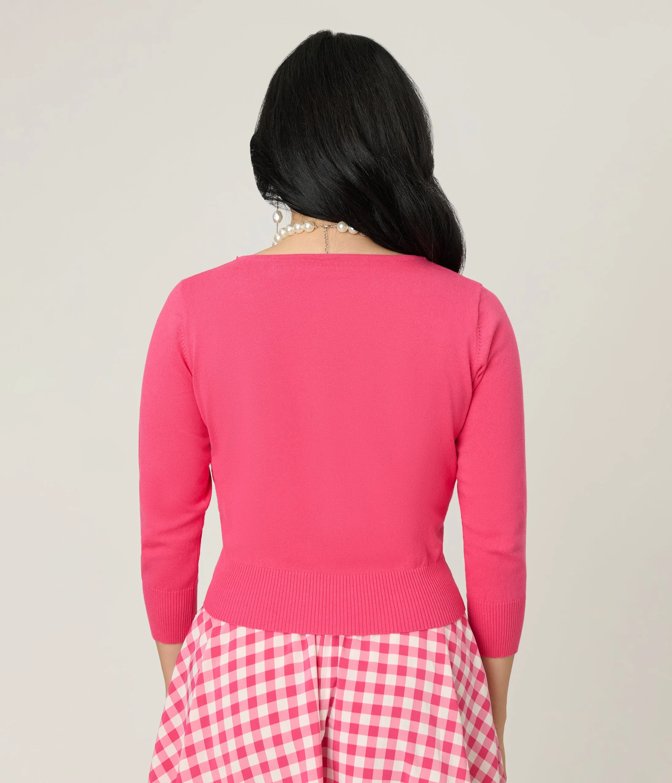 Unique Vintage Hot Pink & Cupid Accent Dandy Cardigan sold by Unique Vintage product image thumbnail 2