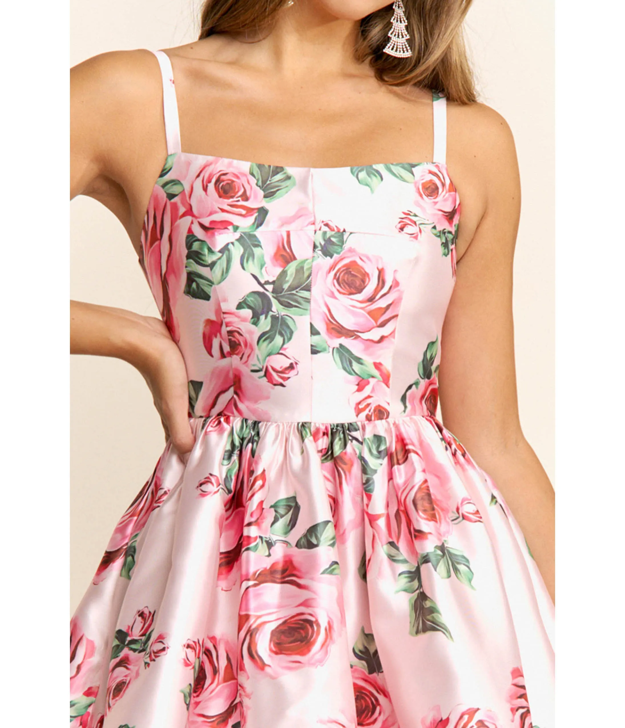 Pink Floral Print Dress sold by Unique Vintage product image thumbnail 3