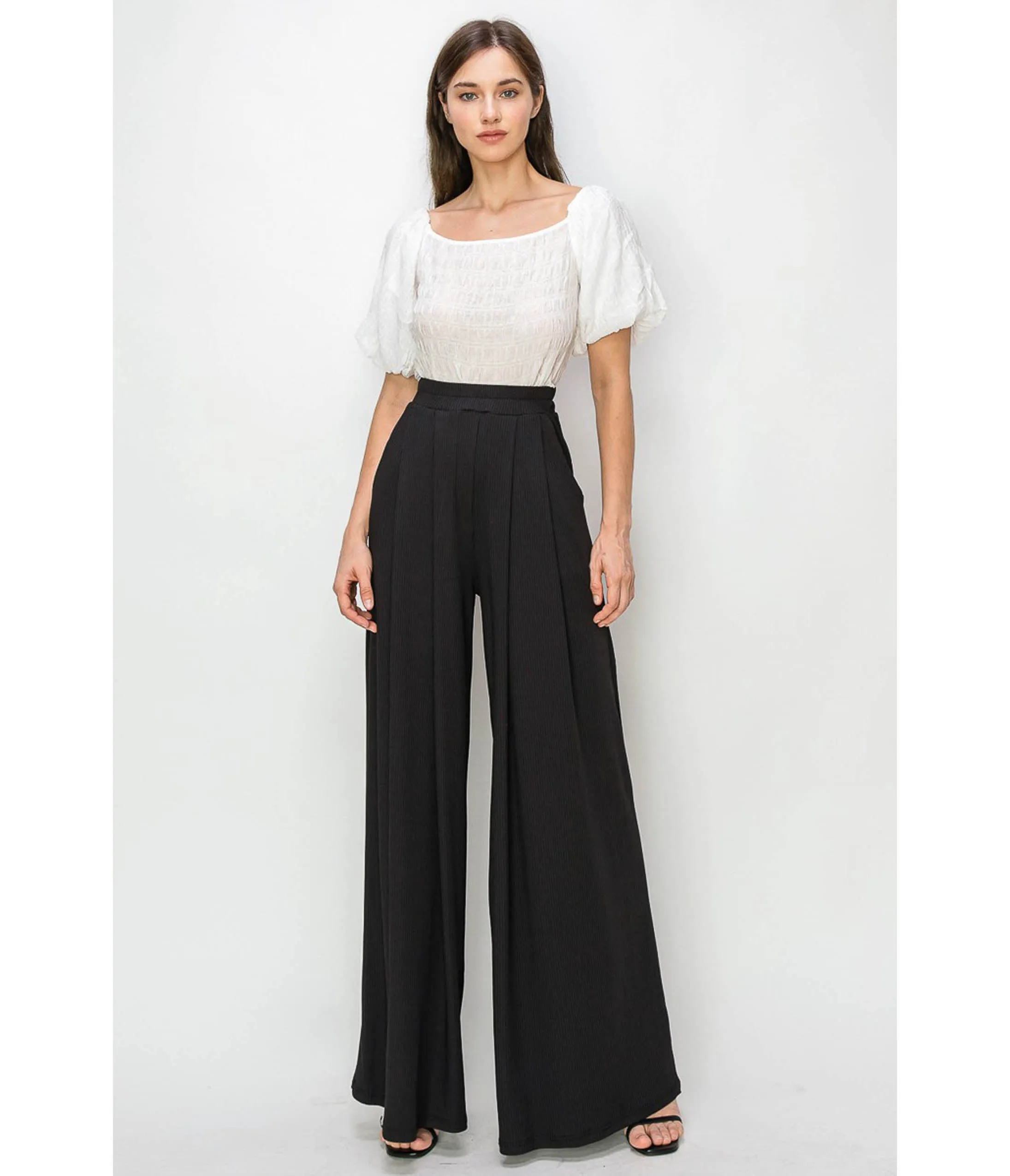 Black Marsala Palazzo Pants sold by Unique Vintage product image thumbnail 5