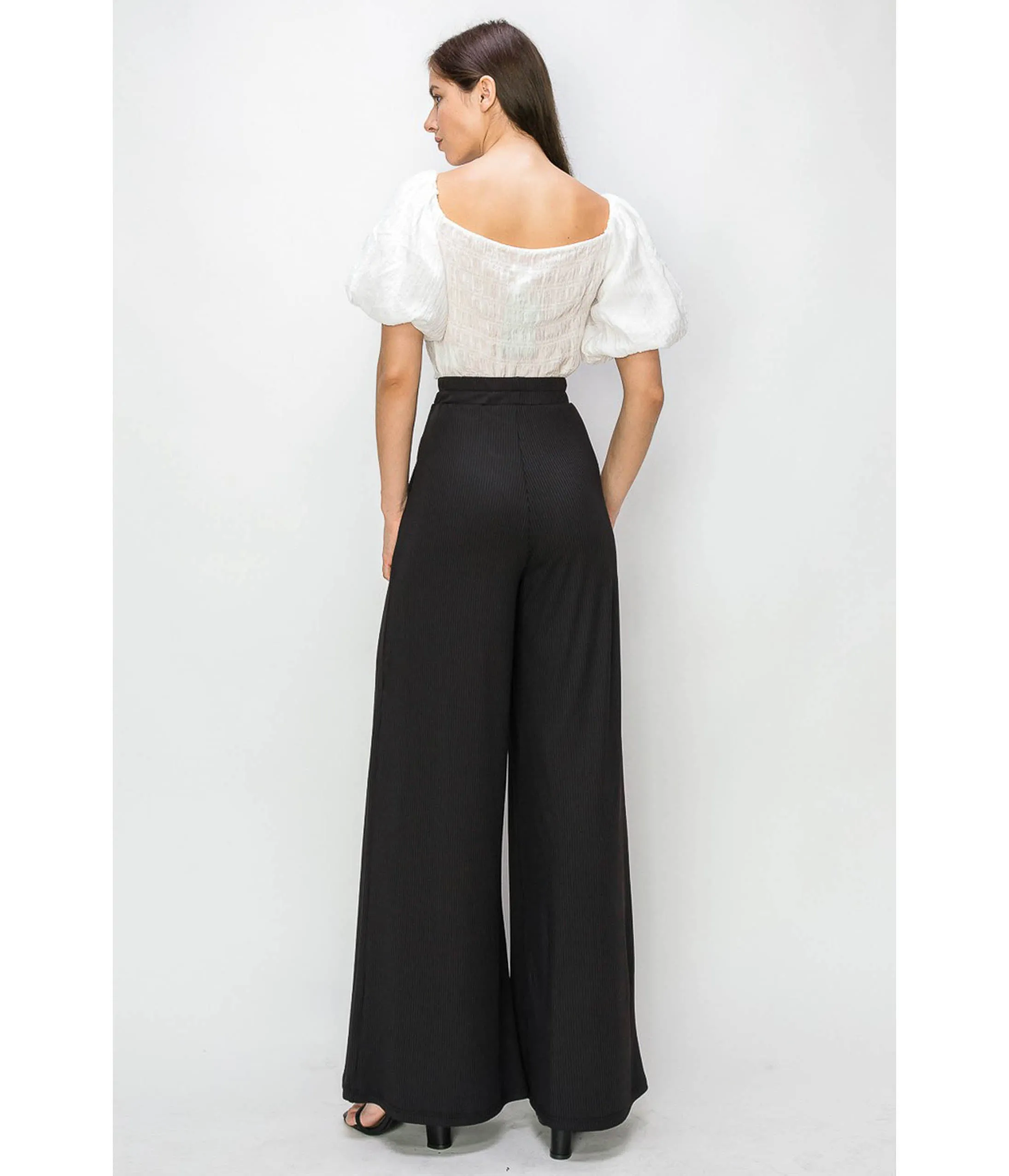 Black Marsala Palazzo Pants sold by Unique Vintage product image thumbnail 3