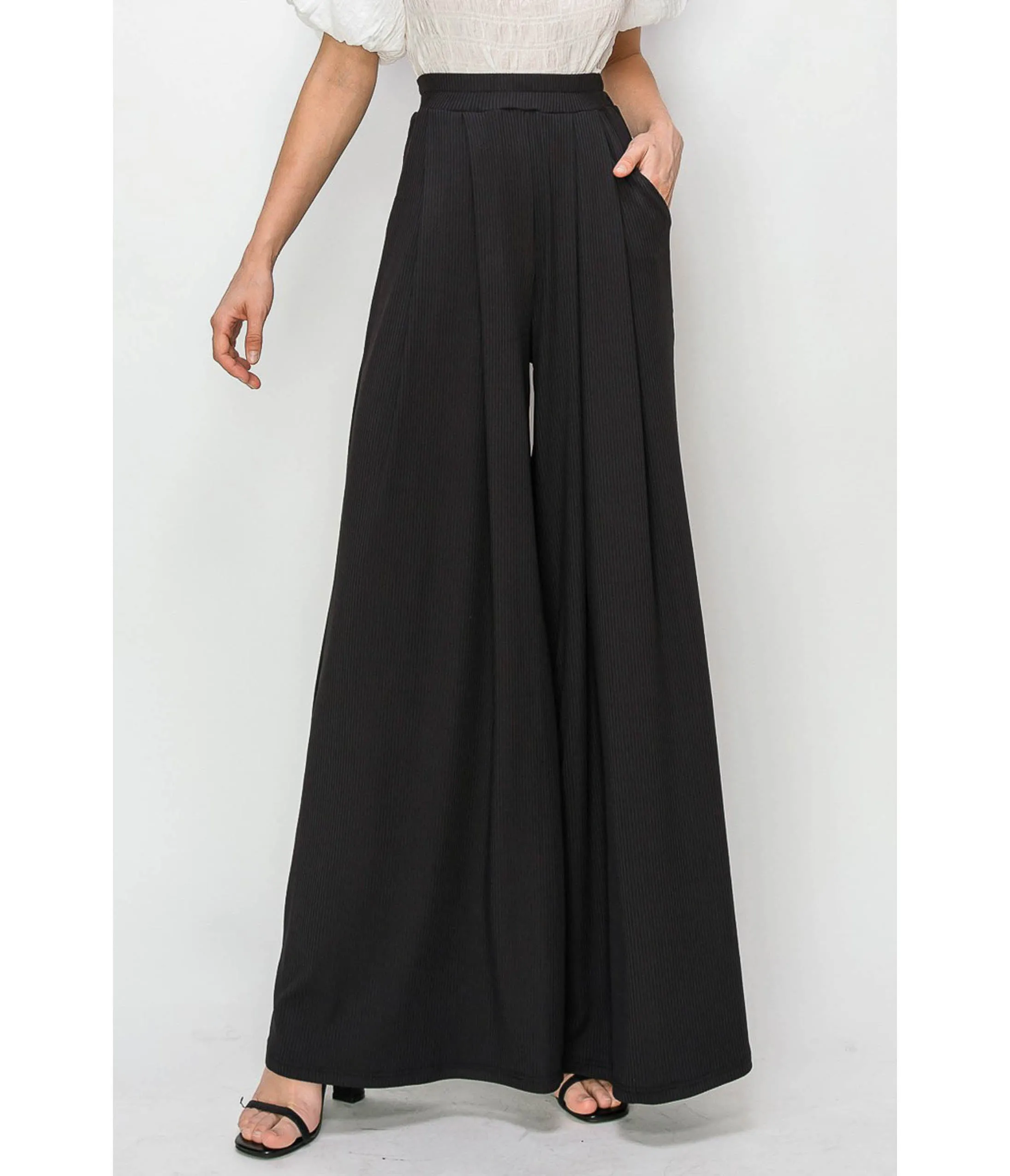 Black Marsala Palazzo Pants sold by Unique Vintage product image thumbnail 2