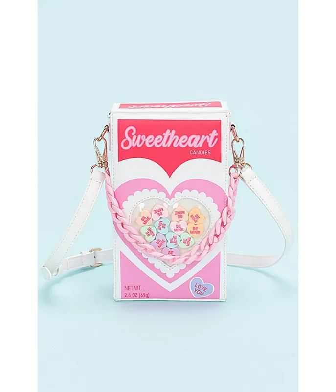 Sweetheart Leatherette Crossbody Bag sold by Unique Vintage