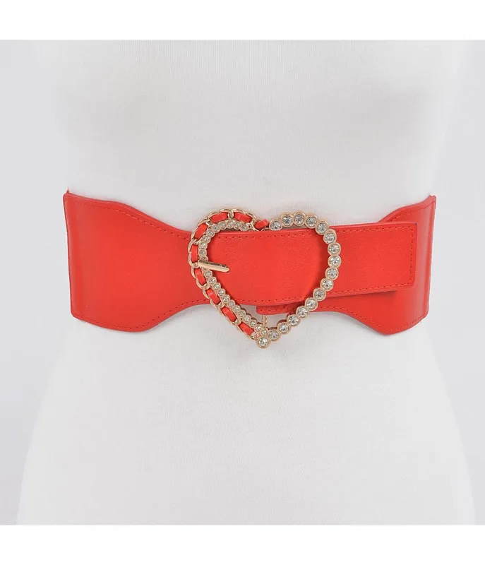 Red Heart Elastic Belt sold by Unique Vintage