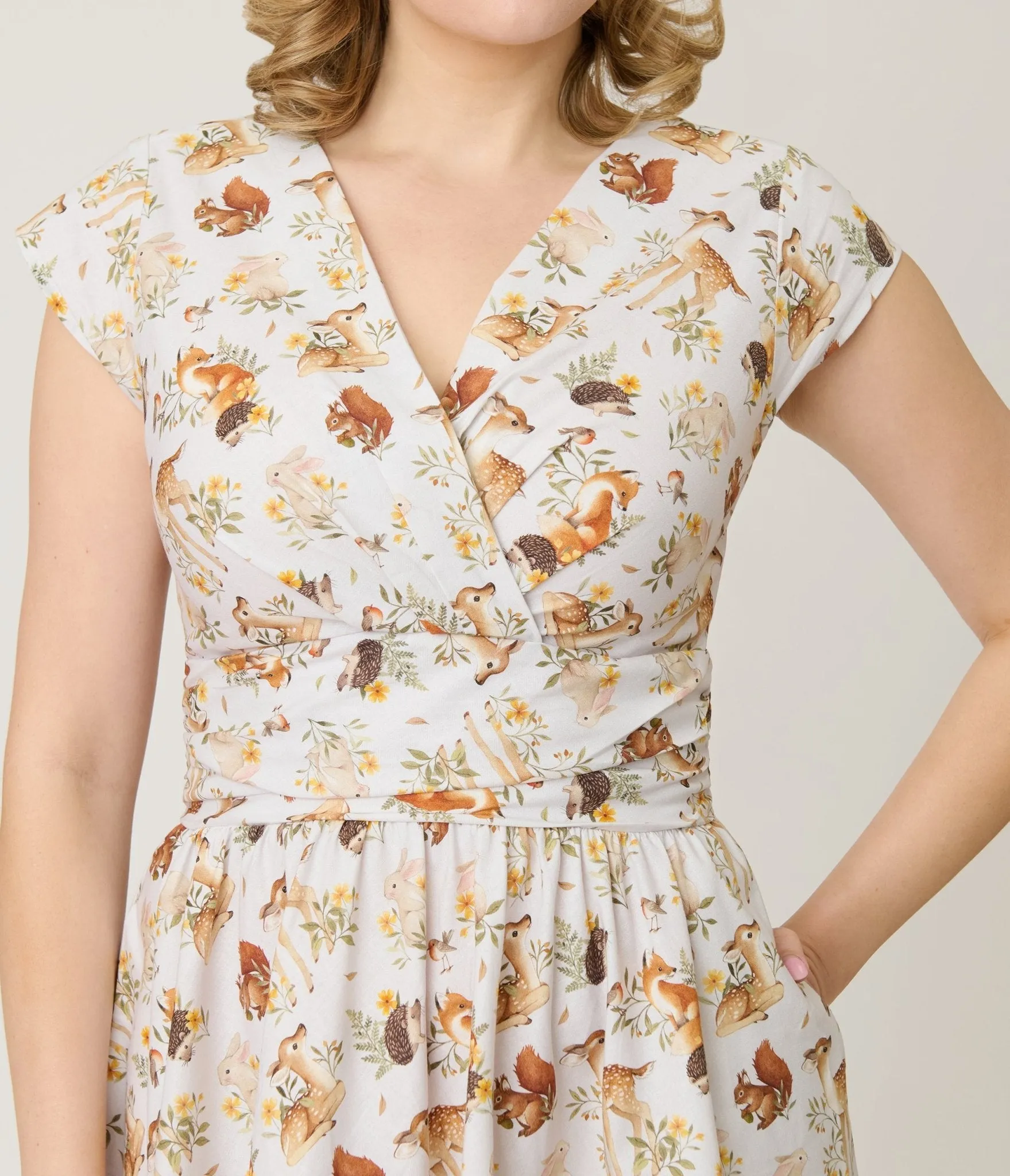 Retrolicious Forest Animal Print Greta Swing Dress sold by Unique Vintage product image thumbnail 5