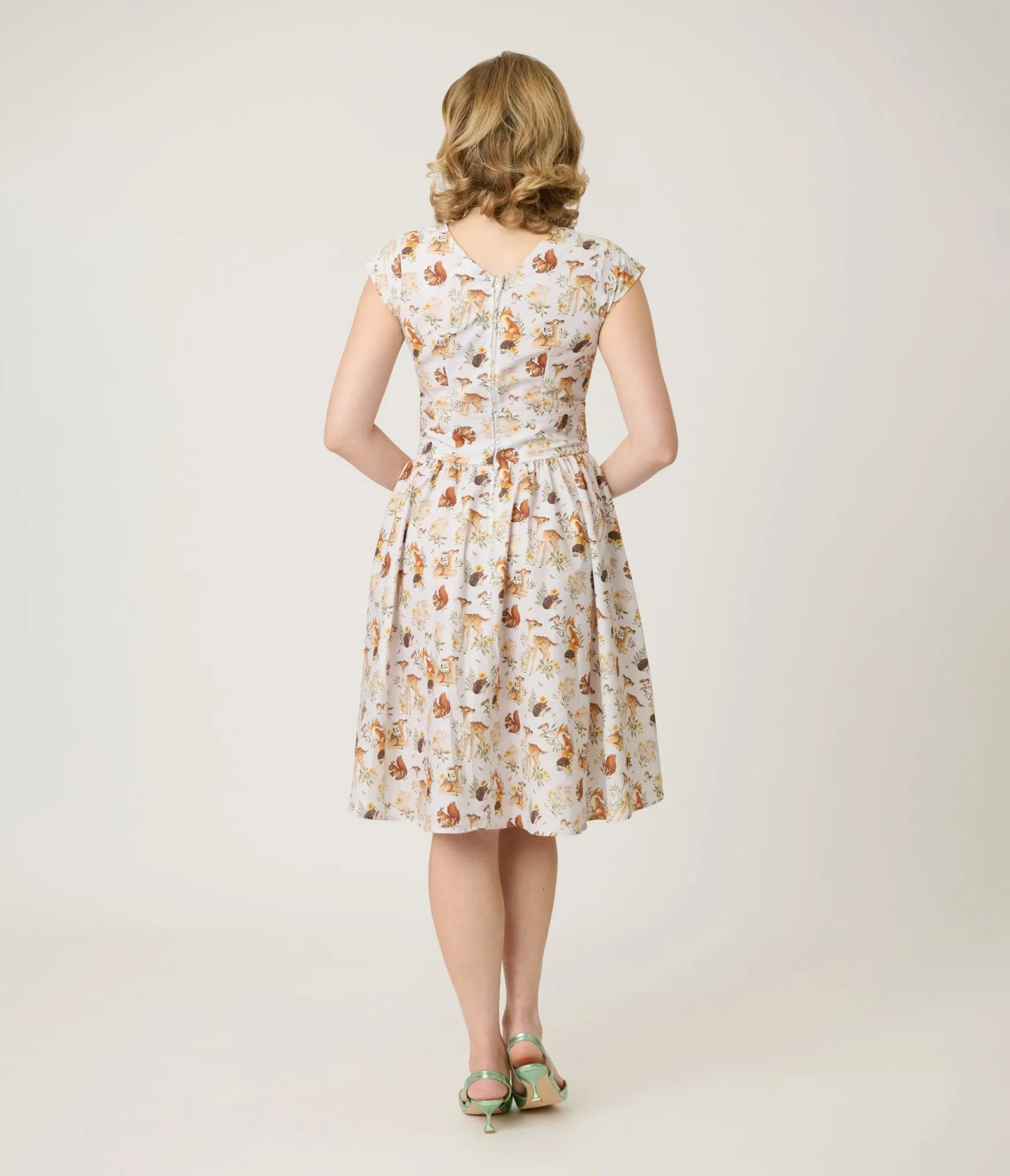 Retrolicious Forest Animal Print Greta Swing Dress sold by Unique Vintage product image thumbnail 2