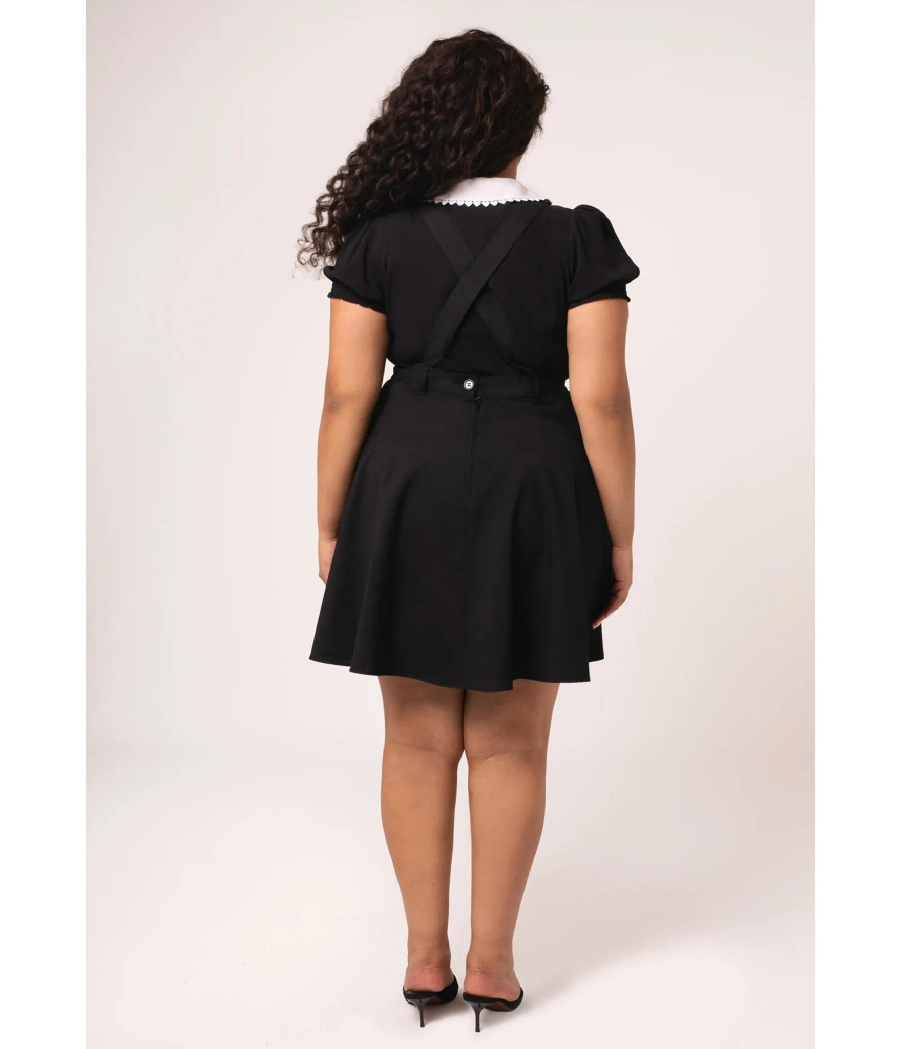 Hell Bunny Plus Size Black Cupid Pinafore Skirt sold by Unique Vintage product image thumbnail 3