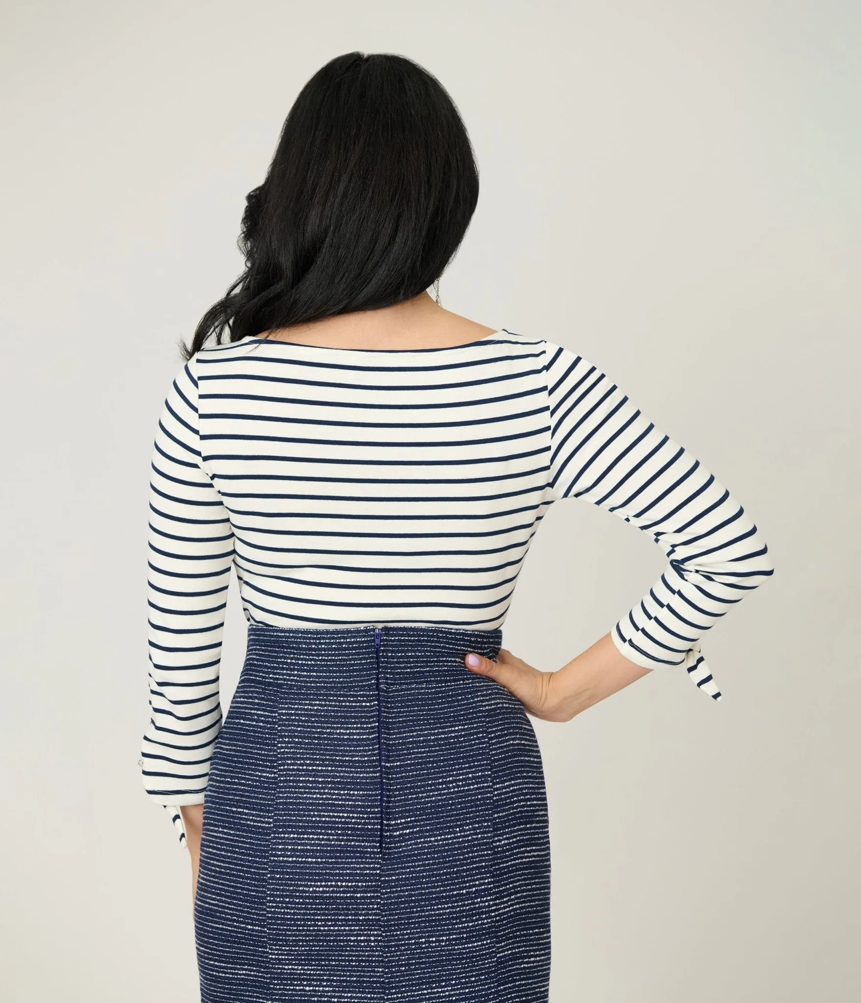 Unique Vintage Navy & White Stripe Gracie Top sold by Unique Vintage product image thumbnail 2
