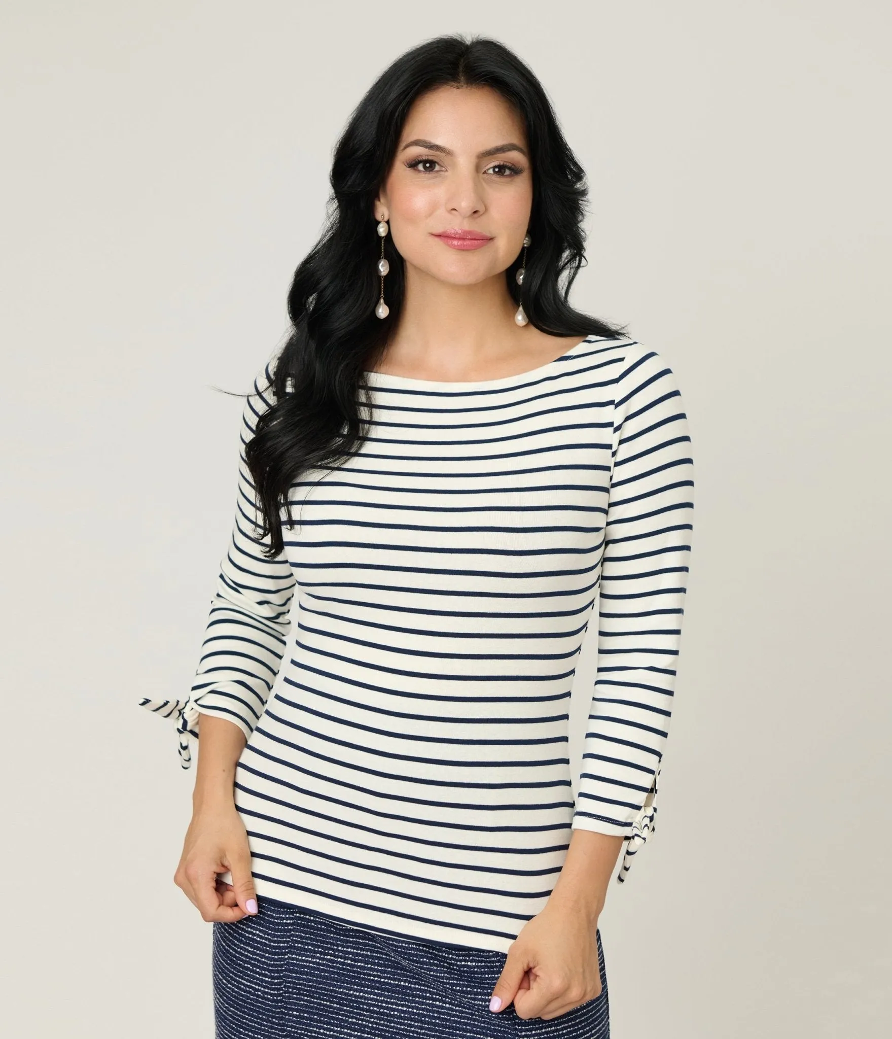 Unique Vintage Navy & White Stripe Gracie Top sold by Unique Vintage product image thumbnail 3
