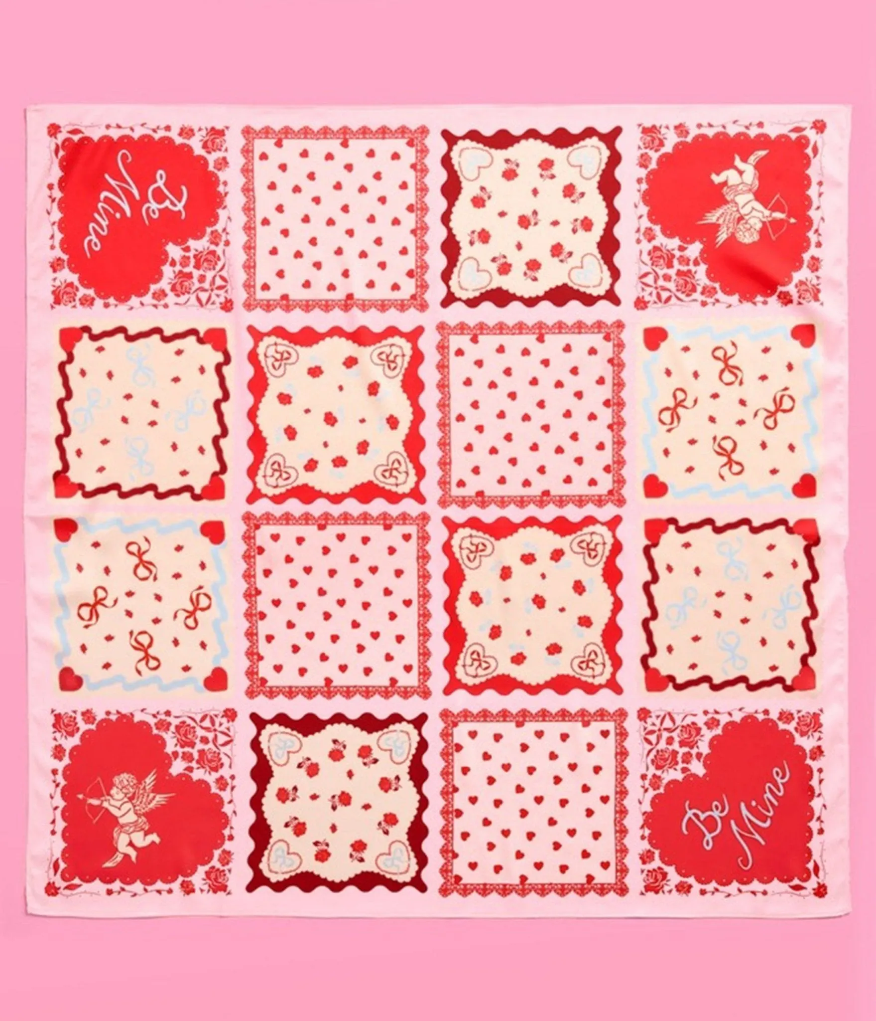 Pink Valentines Day Hair Scarf sold by Unique Vintage product image thumbnail 3