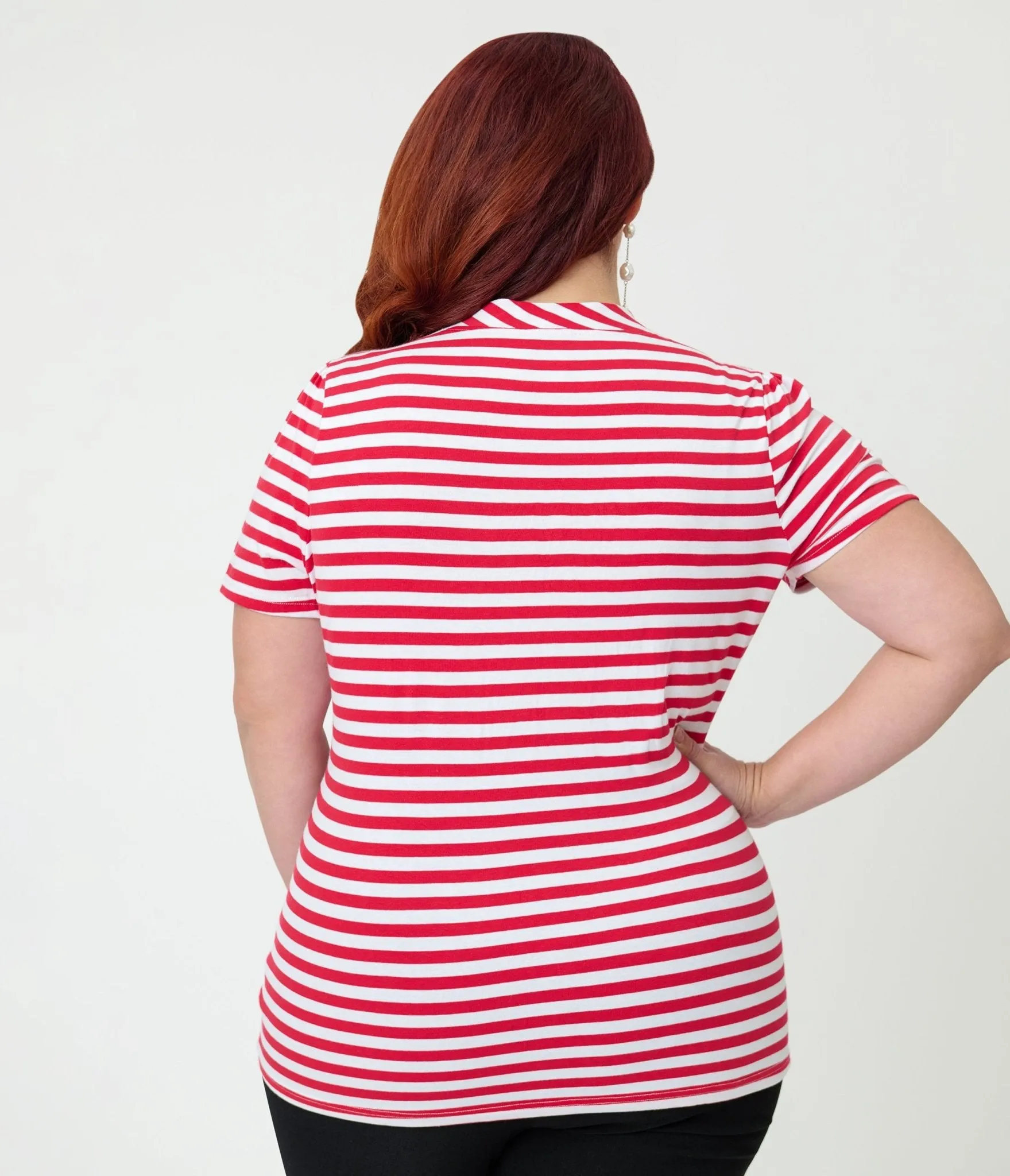 Unique Vintage Plus Size White & Red Bow Sweetie Knit Top sold by Unique Vintage product image thumbnail 2