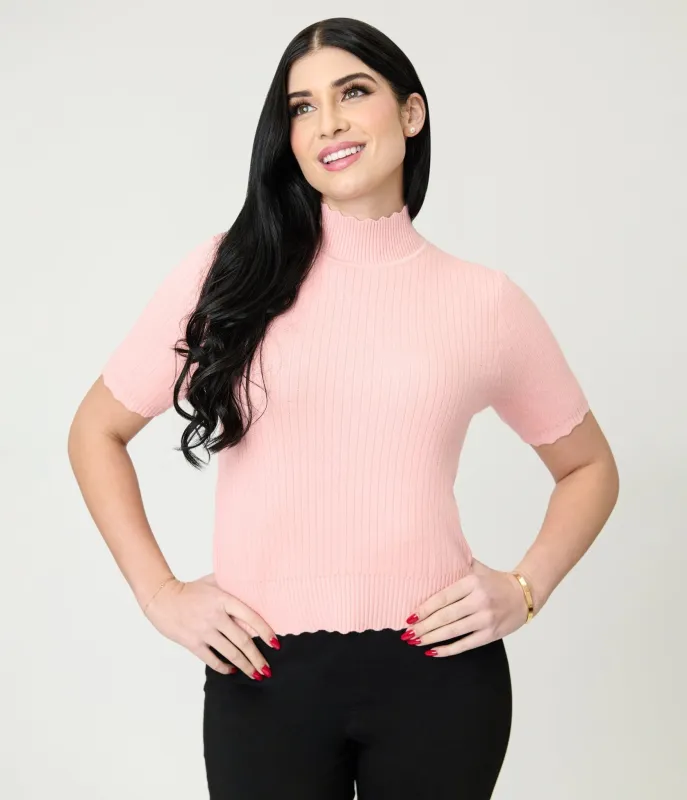 Royal Monk Blush Pink Sweet Jane Sweater sold by Unique Vintage