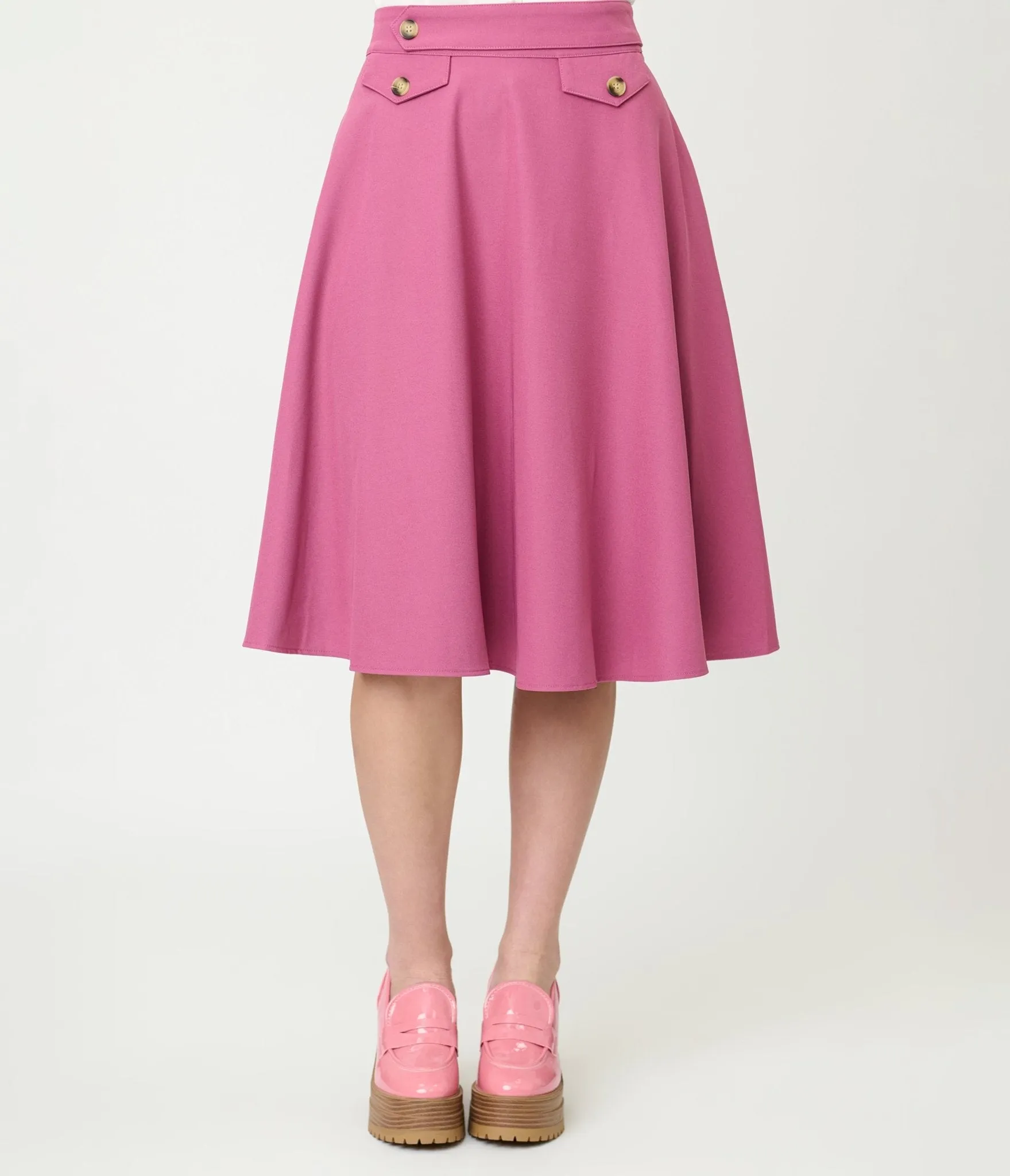 Royal Monk Light Pink Book Club Swing Skirt sold by Unique Vintage product image thumbnail 2